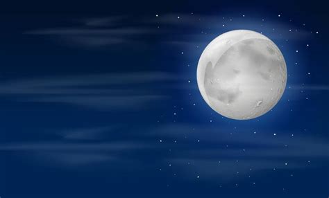 Night sky with moon 365390 Vector Art at Vecteezy