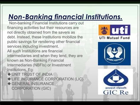 Banking And Non Banking Financial Institutions Ppt