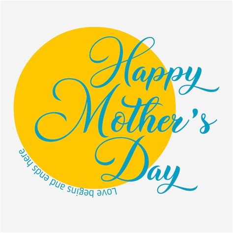 Premium Vector Happy Mothers Day Greeting Card Vector Illustration