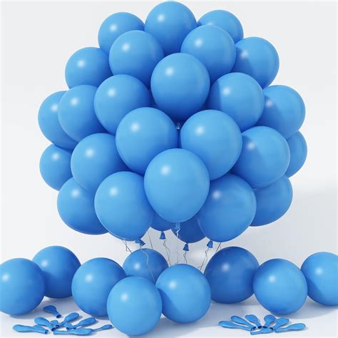 Jobkoo Blue Balloons 100 Pack 12 Inch Sky Blue Balloon Light Blue Latex Balloons