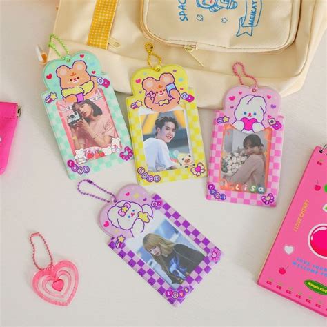 MLS Kawaii Lovely Photocards Holder With Chain Card Organizer Photo