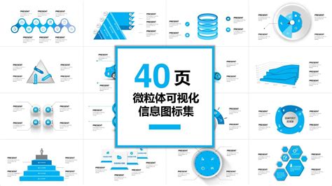 Ppt模板：40页浅蓝微粒体可视化图表集word文档在线阅读与下载免费文档