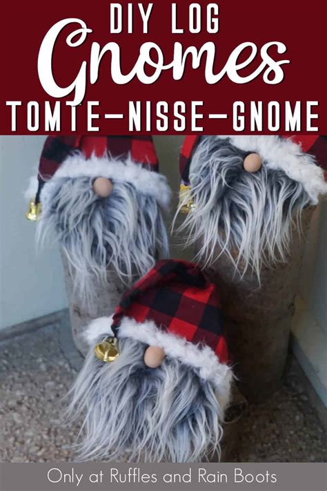 Easy Farmhouse Gnome Porch Decorations From Logs