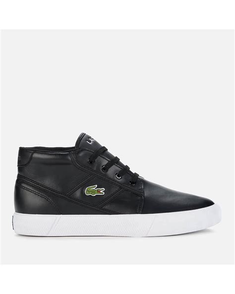 Lacoste Gripshot Chukka 03211 Leather Boots In Black For Men Lyst Uk