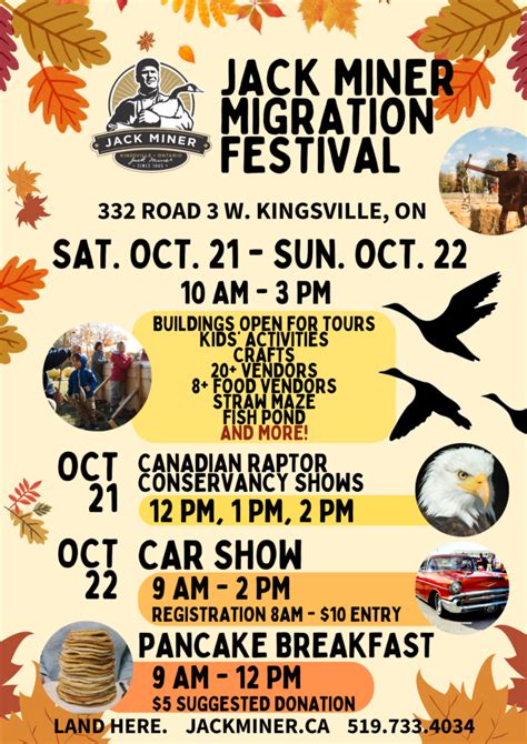 Jack Miner Migration Festival This Weekend Kingsville Times