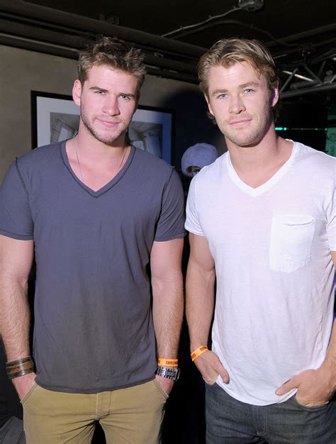 Liam Hemsworth And Brother Chris Hemsworth With Images Hemsworth