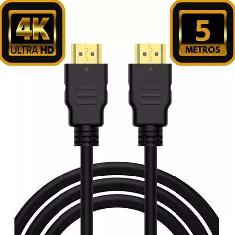 Cabo Hdmi Gold 5m Metros 4k 3d Full Hd Blindado Tv Pc Lumi MercadoLivre