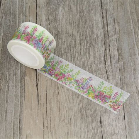 Cm Flower Wall Watercolor Floral Bouquet Washi Paper Masking Tapes