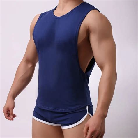 Gyms Clothing Large Split Singlet Fitness Bodybuilding Tank Top Mens