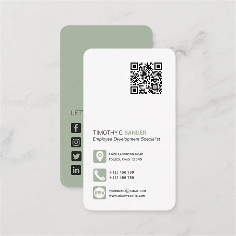 Networking Qr Code Professional Social Media Icon Business Card Qr