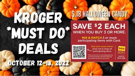 18 Halloween Candy Kroger Must Do Deals For 10 12 10 18 Freebies