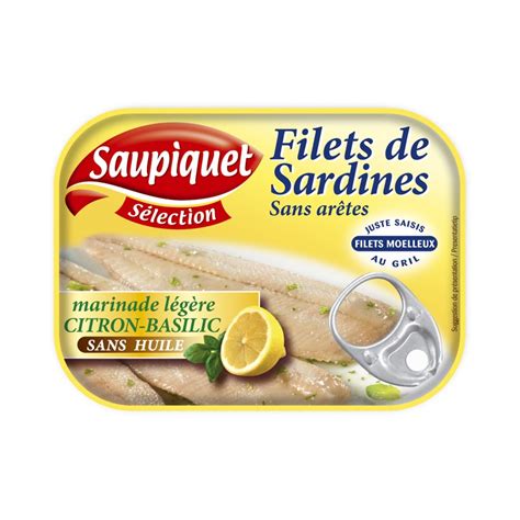 Saupiquet Filet Sardine Citron Basilic 1 5 DRH MARKET Sarl