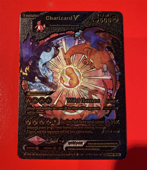 Mavin Charizard V Black Foil Fan Art Pokemon Card