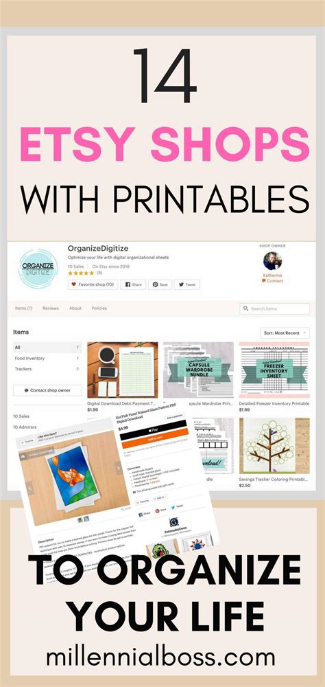 14 Awesome Etsy Printable Shops From Our Etsy Mastermind