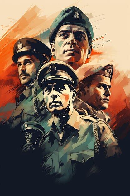 Premium Photo Poster Of A Collage Of Indian Soldiers From Different