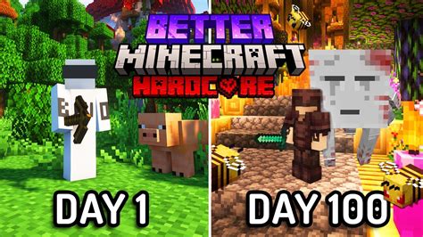 I Survived Days In Hardcore Better Minecraft YouTube