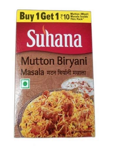 Suhana Mutton Biryani Masala Packaging Size 100 G Packaging Type