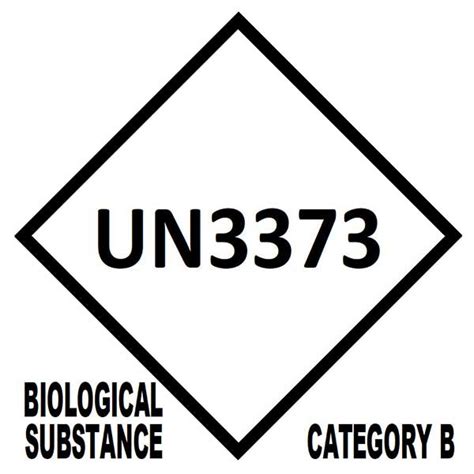 UN3373 Label 75mm X 75mm