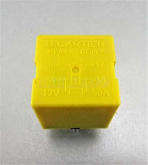 556 Peugeot Citroen 09 17 4 Pin Yellow Relay 9673028680 G Cartier