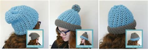 Double Thick Reversible Crochet Hat Pattern Made With A Twist