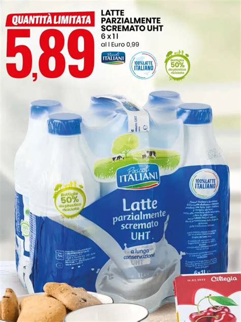 Offerta Pascoli Italiani Latte Parzialmente Scremato UHT 6 X 1 L Nel