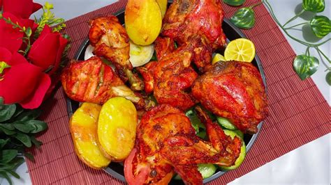 Oven Roasted Bbq Chicken Recipe Juicy Chicken Bbq Recipe Abida Food