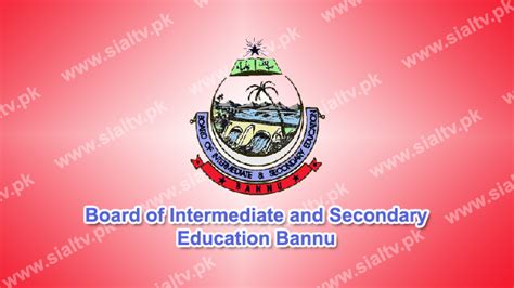 Bise Bannu Board Matric 9th And 10th Class Result 2024 Announced Sialtv Pk