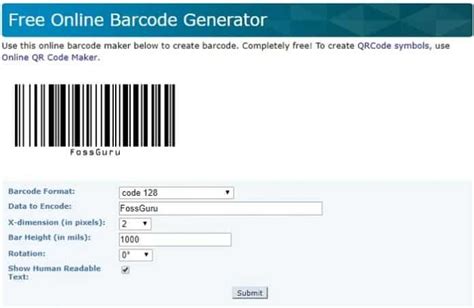 Top 20 Free Barcode Generator Software For Personal Use