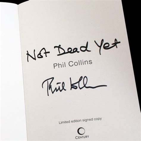 Phil Collins Book ‘not Dead Yet Personally Signed By Phil Collins