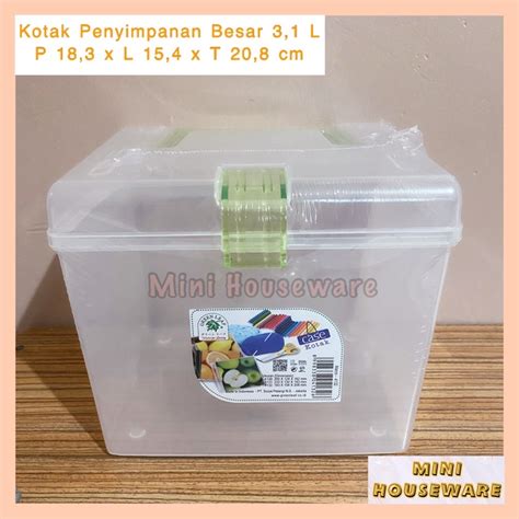 Jual Kotak Penyimpanan Plastik Besar 3 1 Liter Kotak Masker Dan