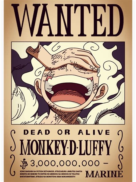 Luffy Gear 5 Wanted Luffy New Bounty After Wano Classic T Shirt