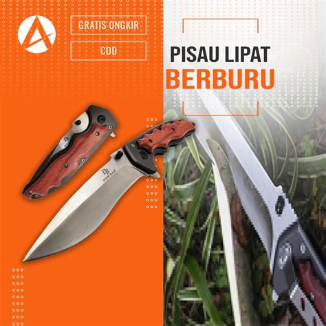 Jual KNIFEZER BLADE PISAU LIPAT BERBURU SURVIVAL TACTICAL KNIFE WOODEN