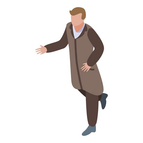 Running Investigator Icon Isometric Style 15914502 Vector Art At Vecteezy