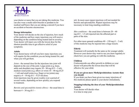 Methylprednisolone Acetate Injectable suspension USP Taj Pharma PIL | PPT