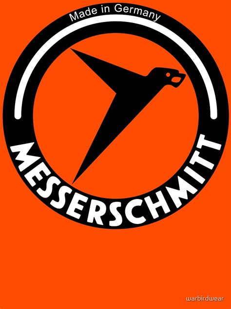 Messerschmitt Aircraft Company Logo Black T Shirt By Warbirdwear