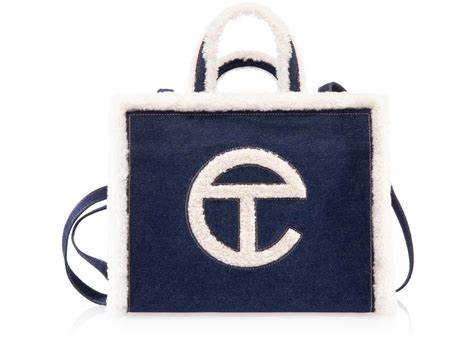 Telfar x UGG Medium Shopping Bag Denim in Cotton with Silver-tone - US