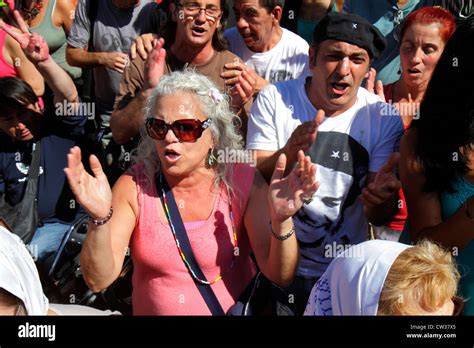 Buenos Aires Argentinaplaza De Mayo Historic Main Squarepolitical Hubprotestdemonstration