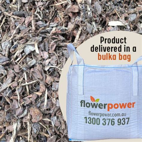 Pine Bark Chunky Mulch In Bulka Bag 1 Cubic Metre Flower