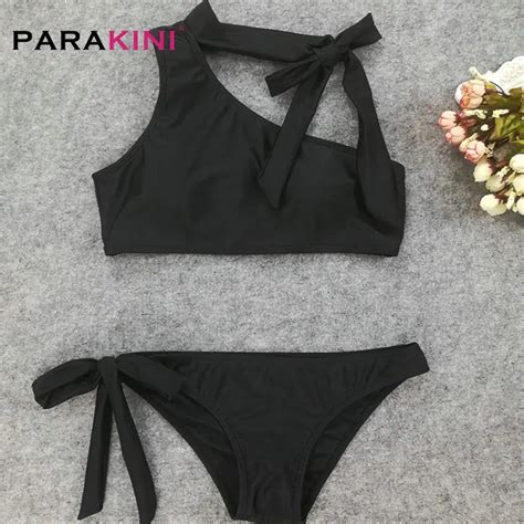 Parakini One Shoulder Bikini Bathing Suit Women Biquini Summer Beach