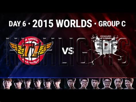 SKT Vs EDG Highlights 2015 LoL World Championship S5 Group C D6G1