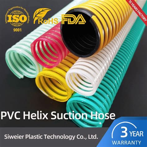 Hot Sale Transparent Flexible PVC Plastic Corrugated Helix Suction