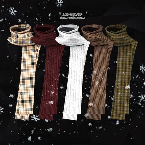 Long Scarf Af Sims Sims 4 Sims 4 Male Clothes