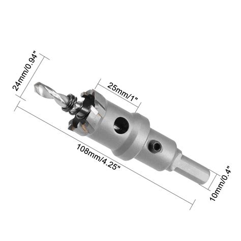 Mm Cutting Dia Carbide Hole Saw Cutter Drill Bit For Stainless Steel