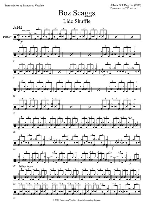 Rosanna Sheet Music Toto Drums Transcription Ubicaciondepersonascdmx