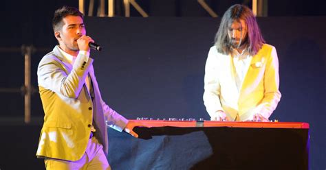 Breakbot et Irfane au défile lingerie Etam Live Show à Paris le février Purebreak
