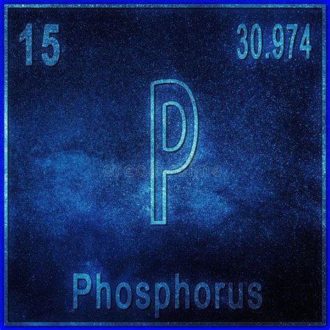 Anzeichen Von Chemischen Elements Phosphor Mit Ordnungszahl Und