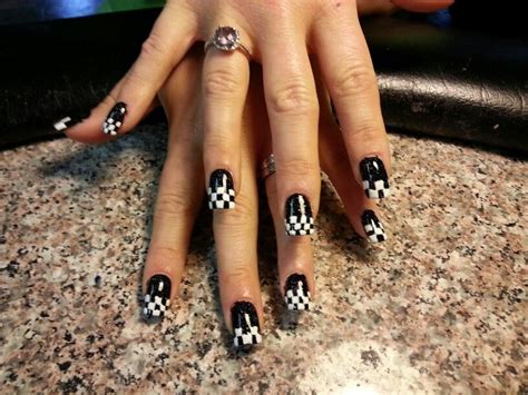 Checkered Flag Racing Nails Checkered Flag Jamberry Fingernails