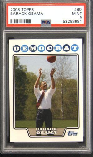 2008 TOPPS BO BARACK OBAMA PSA 9 EBay