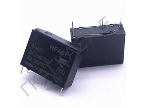 HF46F 5 HS1 RELAY 5V 5A 250VAC 1P SIP 4 HONGFA