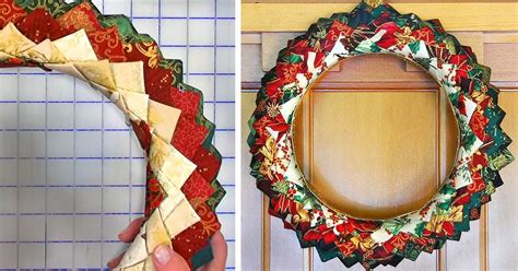 No Sew Quilted Christmas Wreath Tutorial